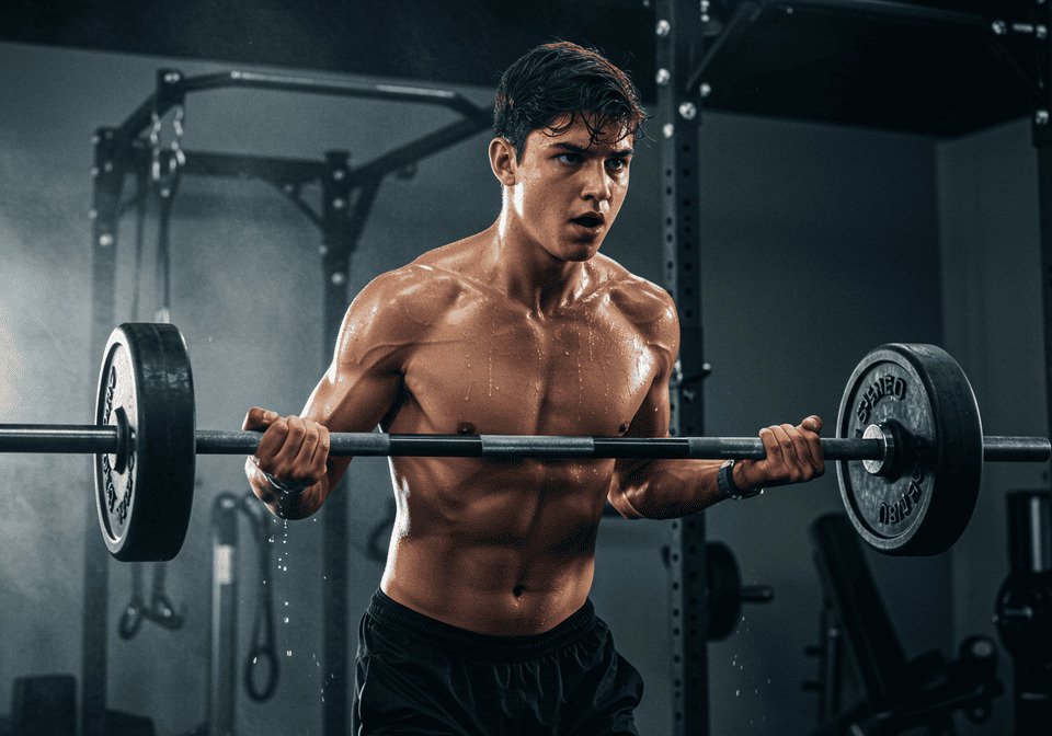 Foco total: a queimação muscular durante o agachamento é sinal de esforço e progresso.