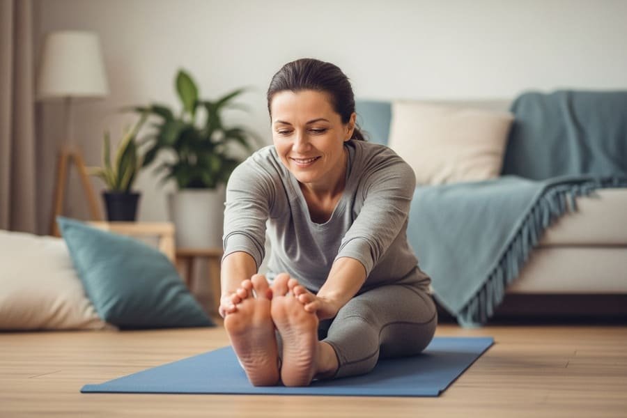 Comece com calma: alongar os quadris pode ser simples e prazeroso, como um papo entre amigas.