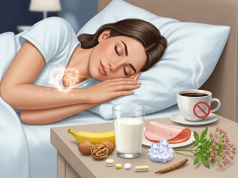 sono feminino vs masculino. Ilustração realista e suave de uma mulher dormindo tranquilamente em uma cama branca. 