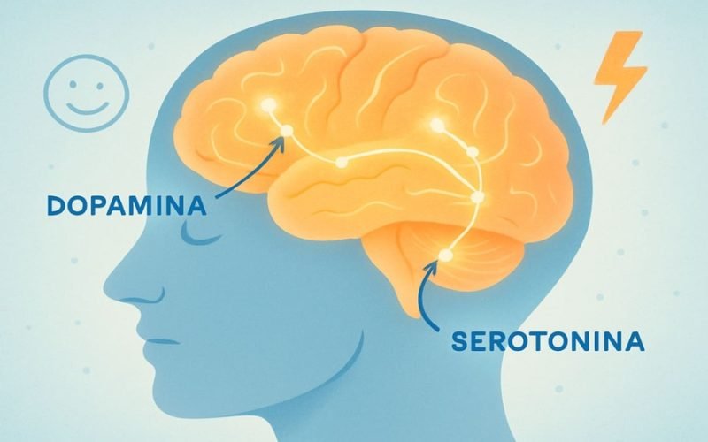 Dopamina e serotonina: os neurotransmissores que moldam seu humor e energia