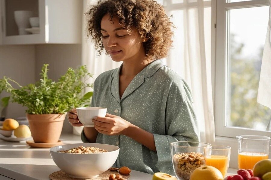Comece o dia do seu jeito: com calma, comida de verdade e no seu tempo.