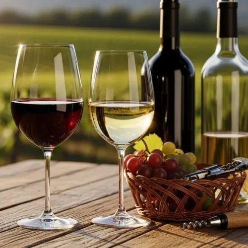 Vinho tinto e branco: uma taça por dia pode trazer benefícios para sua saúde.